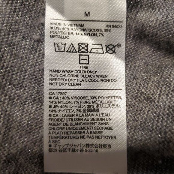 Banana Republic Silver Cap Sleeve top w/Open Back - size Medium - Picture 4 of 4